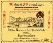 Ratzenberger_Bacharacher Wolfshöhle_ortega_beerenausl 1985